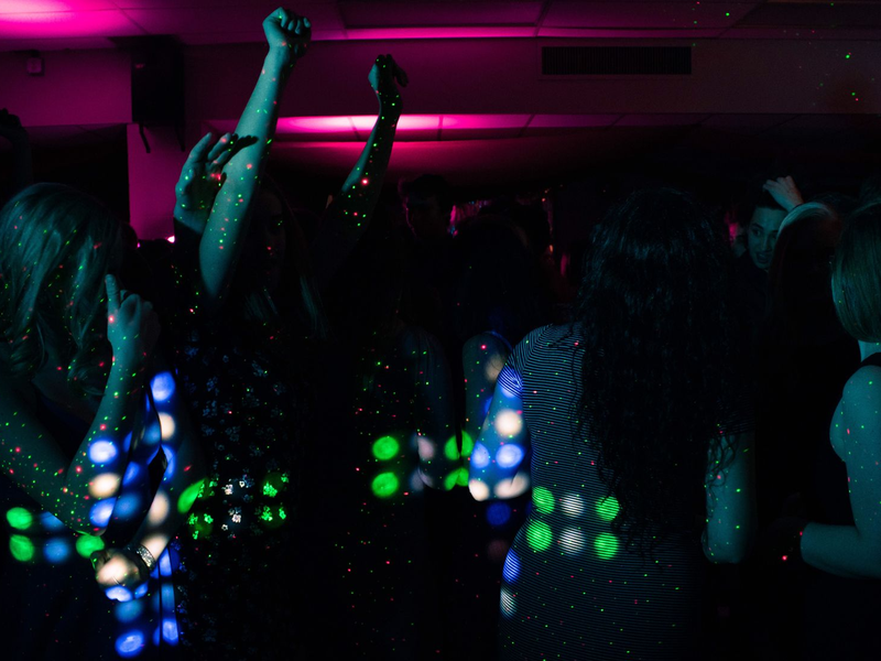 Crowded dance floor at a party